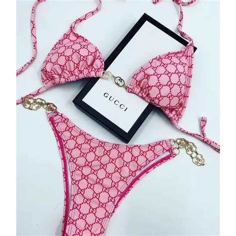 gucci swimsuit pink|gucci inspired bathing suit.